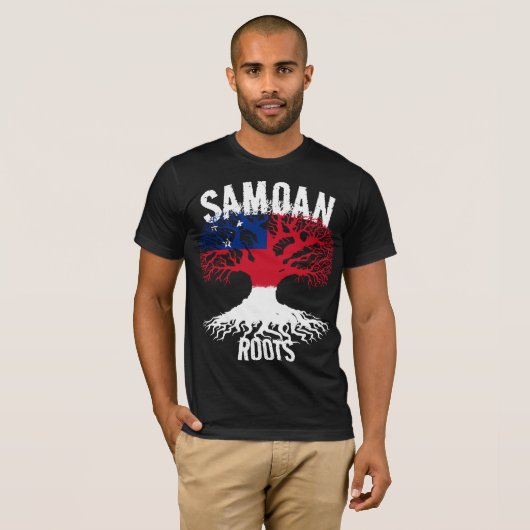 SAMOAANSE WORTELS T-SHIRT (Voorkant volledig)