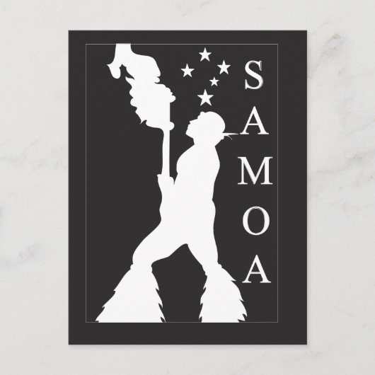 SamoaBlackWhite.ai Briefkaart (Voorkant)