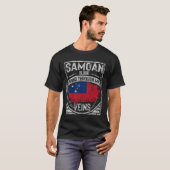 Samoan bloed loopt door mijn vinnen t-shirt (Voorkant volledig)
