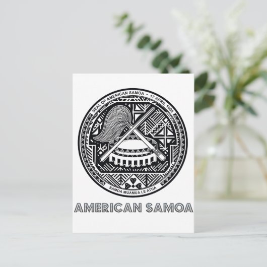 Samoan Emblem Briefkaart (Staand voorkant)
