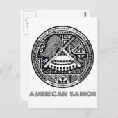 Samoan Emblem Briefkaart (Voorkant / Achterkant)