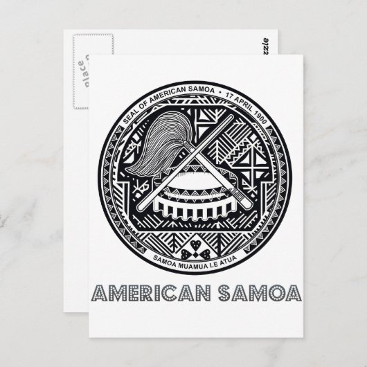 Samoan Emblem Briefkaart (Voorkant / Achterkant)