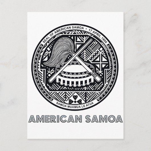 Samoan Emblem Briefkaart (Voorkant)