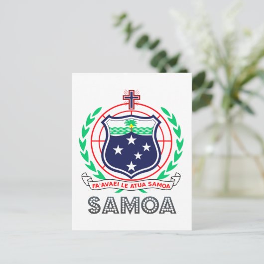 Samoan Emblem Briefkaart (Staand voorkant)