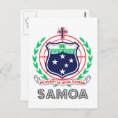Samoan Emblem Briefkaart (Voorkant / Achterkant)