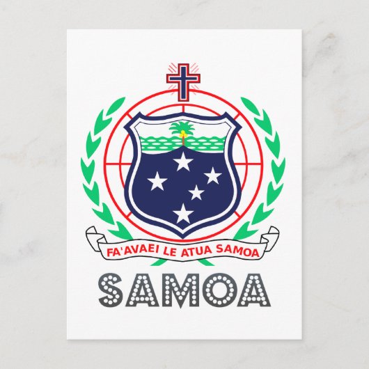 Samoan Emblem Briefkaart (Voorkant)