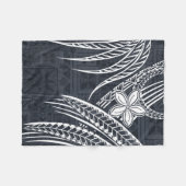 Samoan - Hawaïaans - Polynesiaanse oude Tapa-Desig Fleece Deken (Voorkant (Horizontaal))