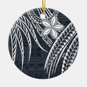 Samoan - Hawaïaans - Polynesiaanse oude Tapa-Desig Keramisch Ornament