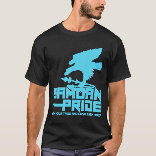Samoan pride Bblue T-shirt (Voorkant)