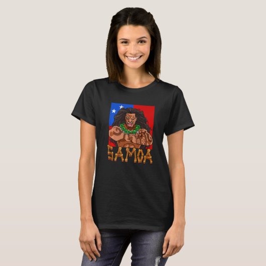 Samoan Pride Polynesiaanse Vlaggenpremie Samoa T-shirt (Voorkant volledig)