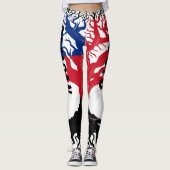 SAMOAN ROOTS Blauw Leggings (Voorkant)