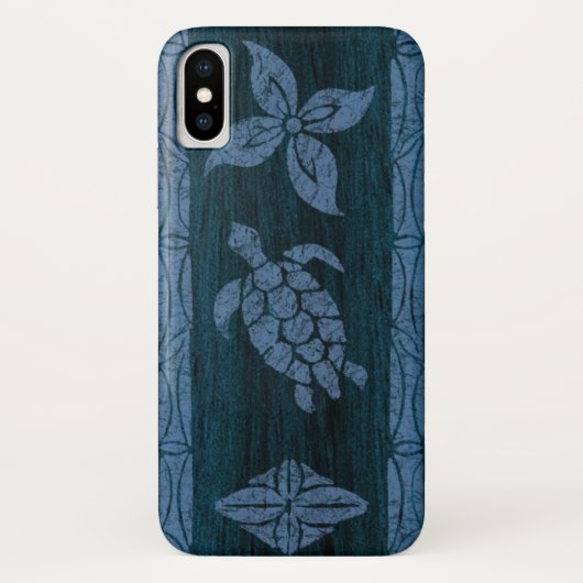 Samoan Tapa Hawaiian Faux Surfboard Case-Mate iPhone Case (Achterkant)
