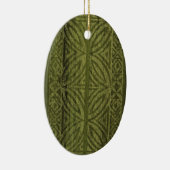 Samoan Tapa Hawaiian Faux Surfboard Keramisch Ornament (Rechts)