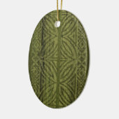 Samoan Tapa Hawaiian Faux Surfboard Keramisch Ornament (Links)