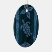 Samoan Tapa Hawaiian Faux Surfboard Keramisch Ornament (Rechts)