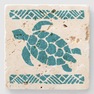 Samoan Tapa Hawaiian Tiki Stone Coaters Stenen Onderzetter