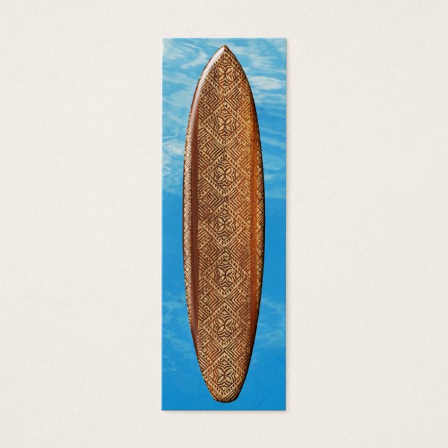 Samoan Tapa Surfboard Bladwijzer Mini Visitekaartjes (Voorkant)