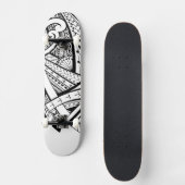Samoan tribal design spearhead patronen persoonlijk skateboard (Voorkant)