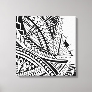 Samoan tribal tattoo kunst canvas afdruk