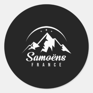 Samoëns France Skigebied Snowboarden Souv Ronde Sticker