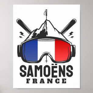 Samoëns Grand MiF Frankrijk Skigebied Retro Skiën Poster