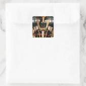 Samoerai helm, midden 14e eeuw vierkante sticker (Tas)
