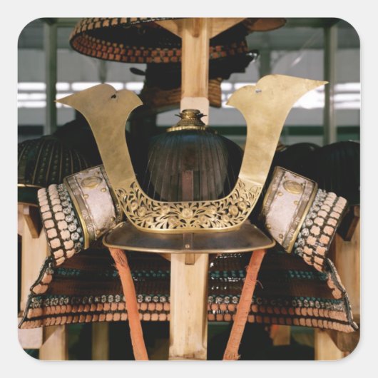 Samoerai helm, midden 14e eeuw vierkante sticker (Voorkant)