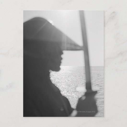 Samoerai krijger met een zwaard briefkaart (Voorkant)