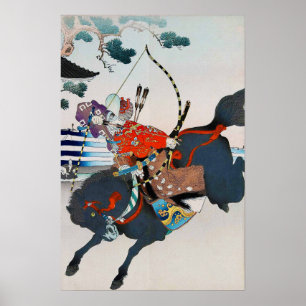 Samoerai schieten een boog, Ukiyo-e Poster