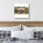 Samoerai Warriors circa 1850 JAPAN Canvas Afdruk (Insitu (Slaapkamer))