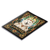 Samojed, Art Deco-hond Notitieboek (Linkerzijde)