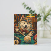 Samojed, Geometrisch Mozaïek Briefkaart (Staand voorkant)