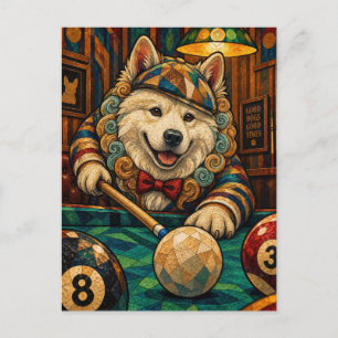 Samojed, Geometrisch Mozaïek Briefkaart