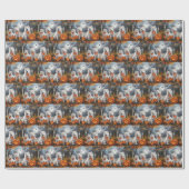 Samojed Halloween Spoken Cadeaupapier (Vlak)