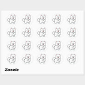 Samojed hond ronde sticker (Vel)