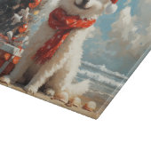 Samojed Honden Kerstmis Vintage Strand Snijplank (Hoek)