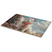 Samojed Honden Kerstmis Vintage Strand Snijplank (Hoek)