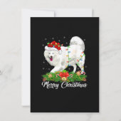 Samojed Hondenliefhebber Kerstman Hoed Samoyed Ker Kaart (Voorkant)