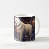 Samojed Kerst Feestelijke Periode Koffiemok (Voorkant rechts)