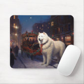 Samojed Kerst Feestelijke Periode Muismat (Met muis)