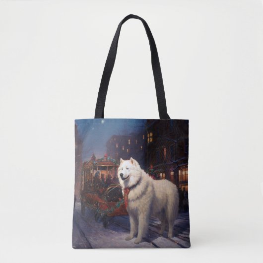 Samojed Kerst Feestelijke Periode Tote Bag (Voorkant)