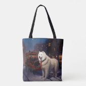 Samojed Kerst Feestelijke Periode Tote Bag (Achterkant)