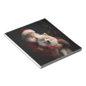 Samojed met Kerstman Feestelijke Kerstmis Notitieblok (Schuin)