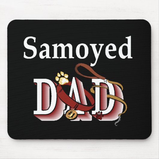 Samojed Papa Cadeaus Muismat (Voorkant)