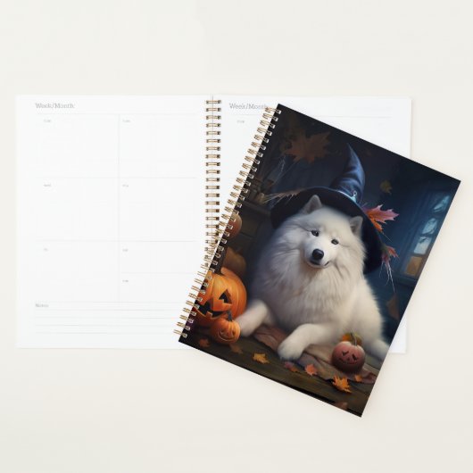 Samojed Pompoenen Halloween Griezelen Planner (Display)