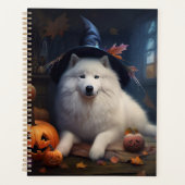 Samojed Pompoenen Halloween Griezelen Planner (Voorkant)