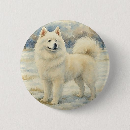 Samojed Ronde Button 5,7 Cm (Voorkant)