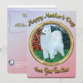 Samojed Thema Moederdag Plat Kaart Personaliseerba (Voorkant / Achterkant)