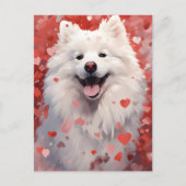 Samojed Valentijnsdag Briefkaart (Voorkant)
