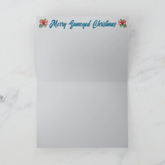 Samojeden en Sneeuwman Kaart (Binnen)